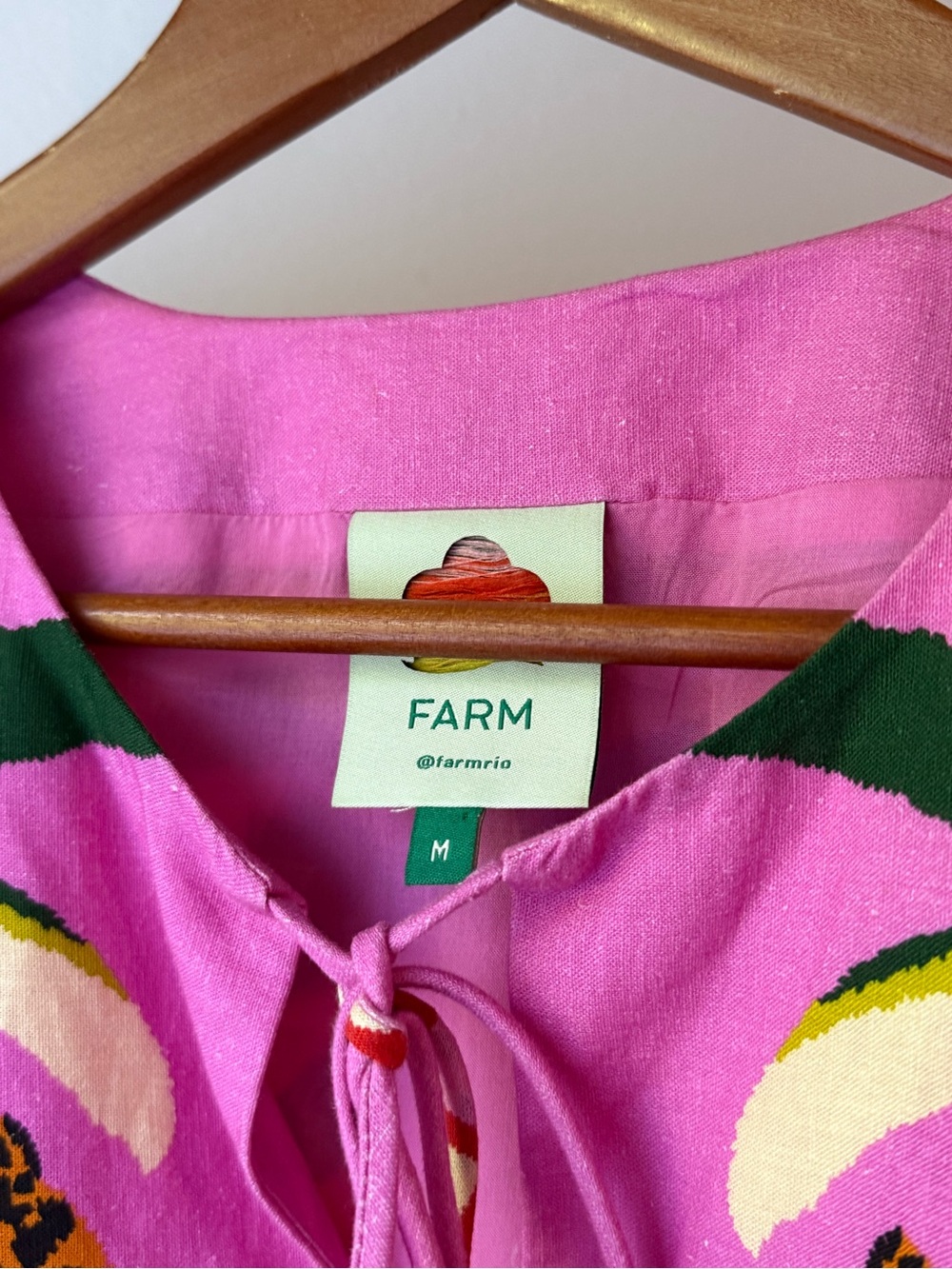 Farm Rio Pink Leopard Forest Mini Dress - Picture 9 of 10